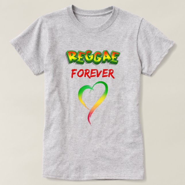 Reggae für immer rot-gelb T-Shirt (Design vorne)