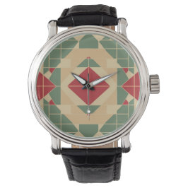 Reggae Geometric Pastel Tile Armbanduhr