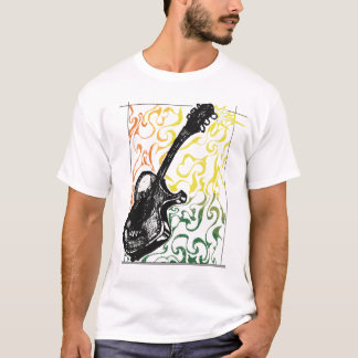 Reggae-Gitarren-Illustration T-Shirt