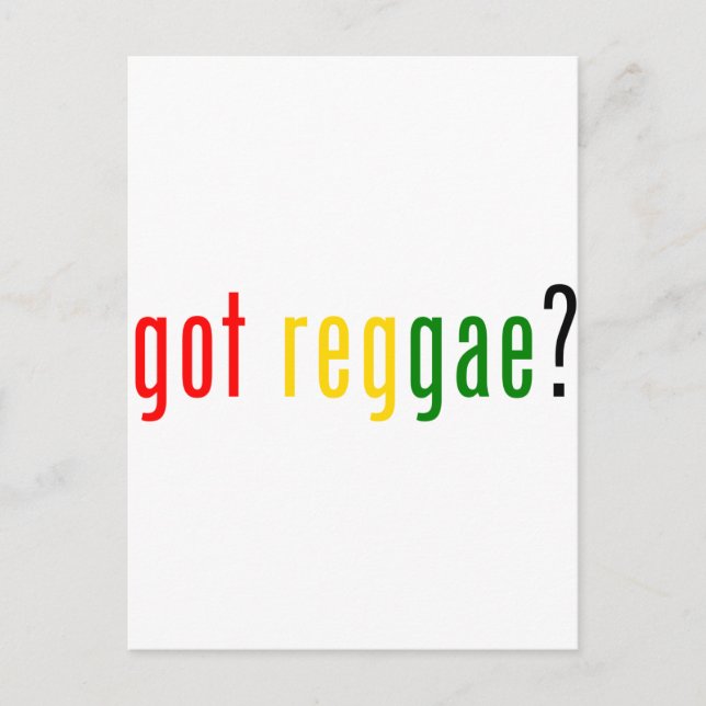 Reggae got? postkarte (Vorderseite)