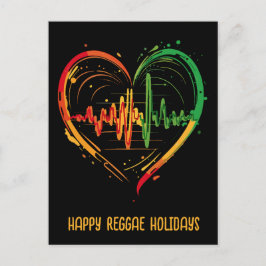 Reggae Heart Beat individuell einstellbar Feiertagspostkarte