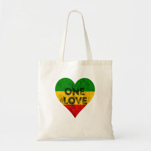 Reggae Heart One Liebe Rasta Reggae Music Rastafar Tragetasche