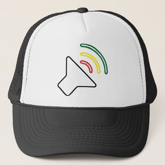 Reggae hören Hut Truckerkappe (Vorderseite)