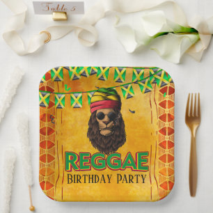 Reggae Jamaican Birthday Party Pappteller