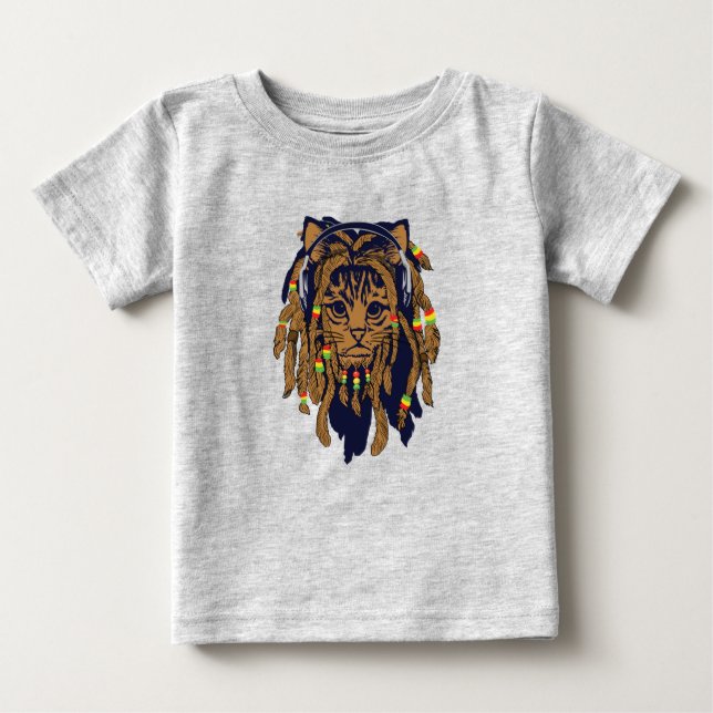 Reggae-Katze Baby T-shirt (Vorderseite)