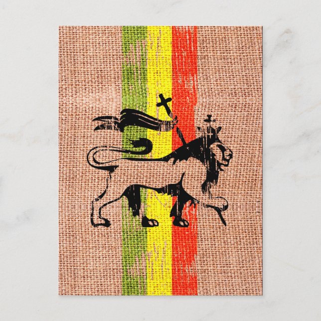 Reggae-König Löwe Postkarte (Vorderseite)