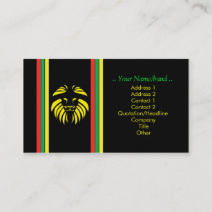 Reggae Lion B/Card Visitenkarte