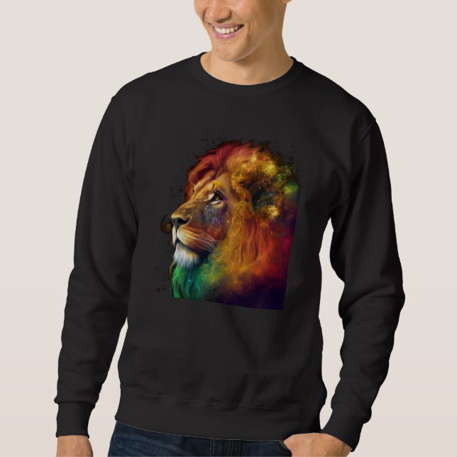 Reggae Lion Rastafari Music Freedom Zion Jamaica   Sweatshirt (Vorderseite)