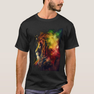 Reggae Löwe Rastafari Musik Freiheit Zion Jamaika T-Shirt