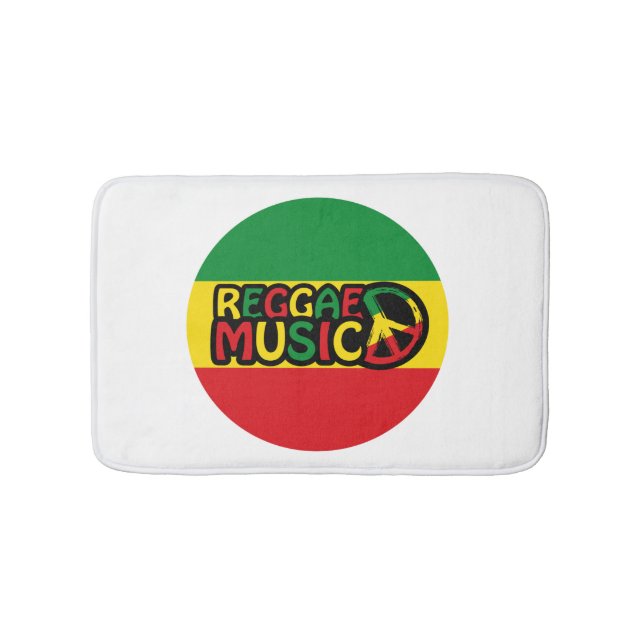 Reggae Music Design mit rastafari Stil und Farbe Badematte (Vorderseite)