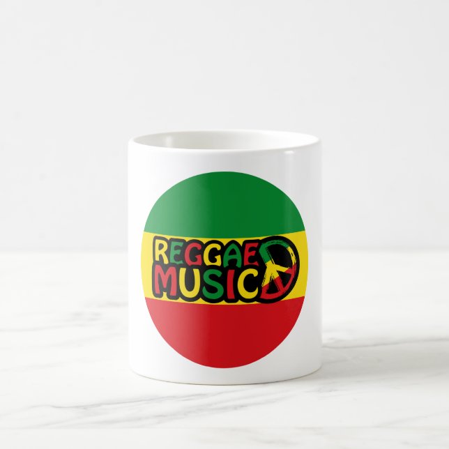 Reggae Music Design mit rastafari Stil und Farbe Kaffeetasse (Mittel)