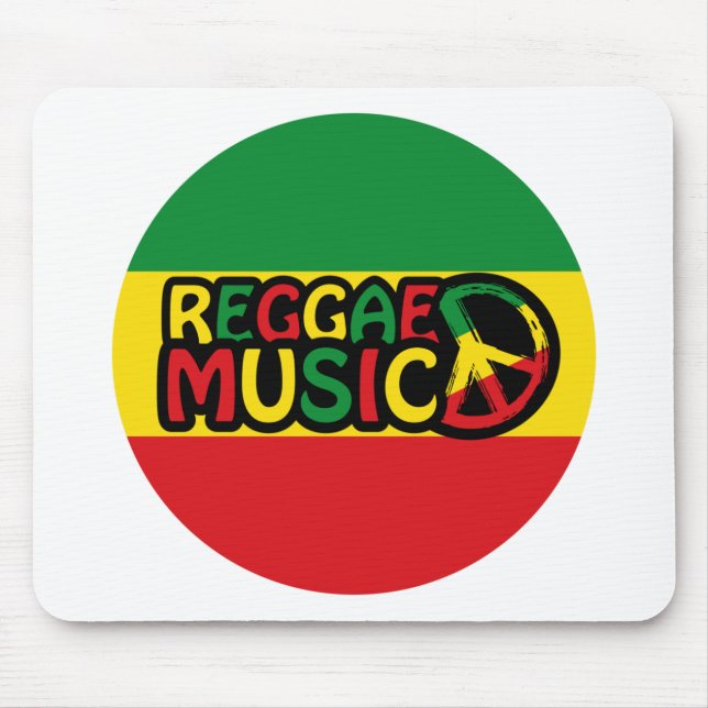 Reggae Music Design mit rastafari Stil und Farbe Mousepad (Vorne)