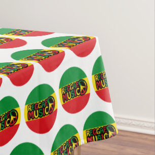 Reggae Music Design mit rastafari Stil und Farbe Tischdecke