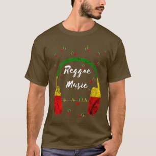Reggae Music Kopfhörer rastafari Roots Rasta Hipp T-Shirt