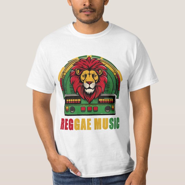 Reggae Music Lion T-Shirt (Vorderseite)