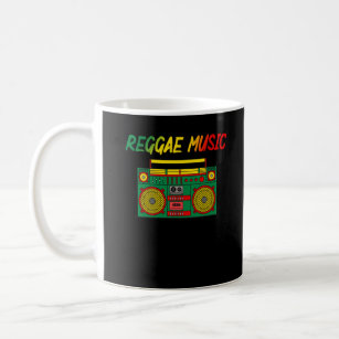 Reggae Music Lover farbenfroh Jamaica Cassette Rad Kaffeetasse