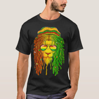 Reggae Music Lovers Jamaican Lion Mens Womens Boy T-Shirt