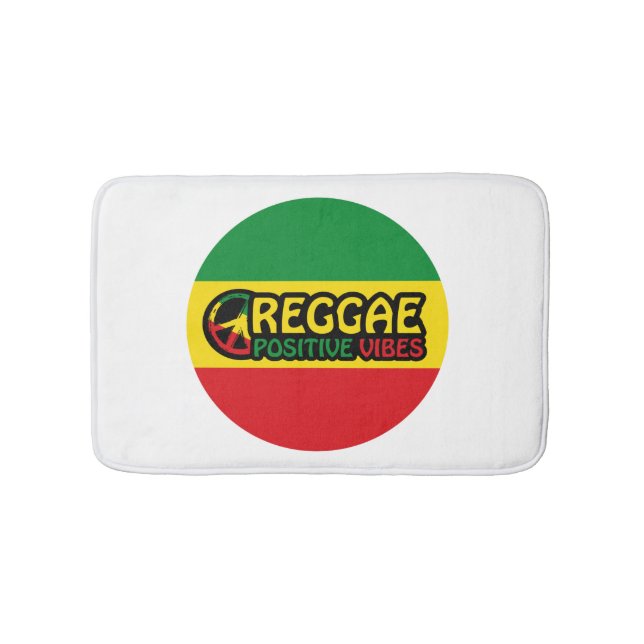Reggae Music mit positivem Gesang und Reggae-Flagg Badematte (Vorderseite)