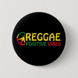 Reggae Music mit positivem Gesang und Reggae-Flagg Button