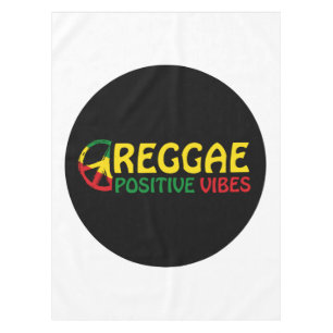 Reggae Music mit positivem Gesang und Reggae-Flagg Tischdecke