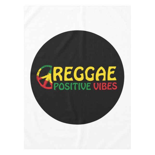 Reggae Music mit positivem Gesang und Reggae-Flagg Tischdecke (Vorderseite)