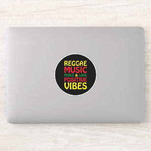 Reggae Music mit positiven Redewendungen Aufkleber