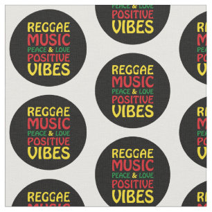 Reggae Music mit positiven Redewendungen Stoff