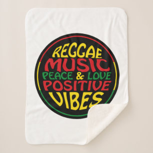 Reggae Music mit positiven Redewendungen und Zitat Sherpadecke