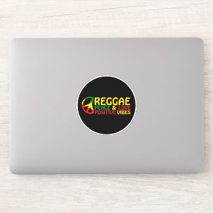 Reggae Music mit positiven Zitaten Aufkleber