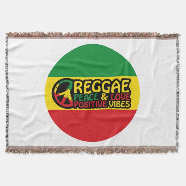 Reggae Music mit positiven Zitaten Decke (Vorderseite)
