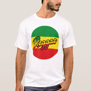 Reggae Music mit Reggae Flaggenfarben T-Shirt