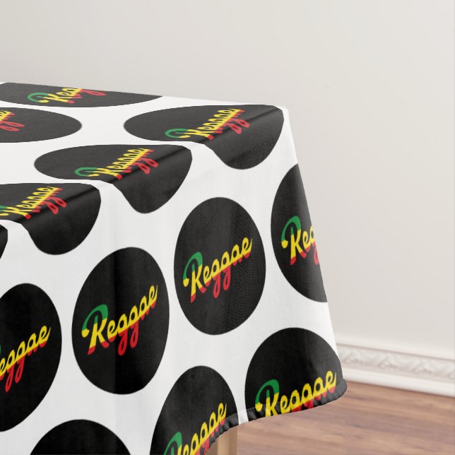 Reggae Music mit Reggae Flaggenfarben Tischdecke (Beispiel)