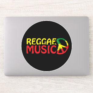 Reggae Music - model2b circle-black Aufkleber