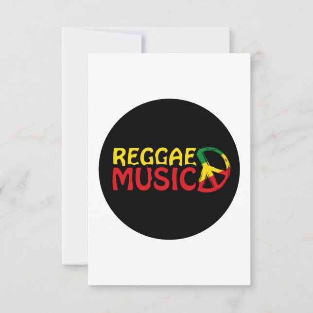 Reggae Music - model2b-circle-black Karte (Vorderseite)