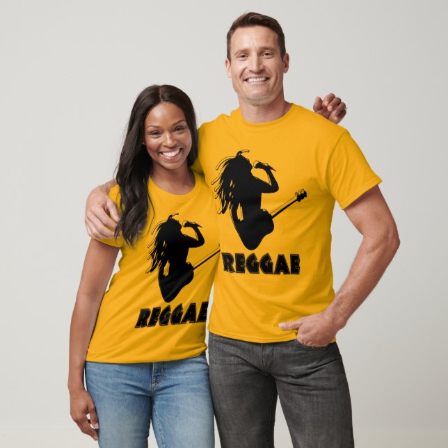 Reggae Music Rasta Rastaman Gitarre spielen T-Shirt (Unisex)