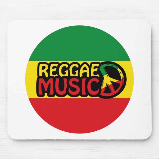 Reggae Music, Reggae Art mit Friedenssymbol Mousepad (Vorne)
