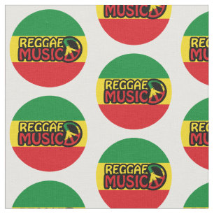 Reggae Music, Reggae Art mit Friedenssymbol Stoff