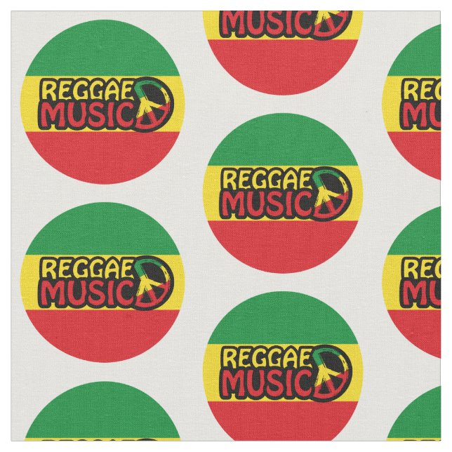 Reggae Music, Reggae Art mit Friedenssymbol Stoff (Nahaufnahme)