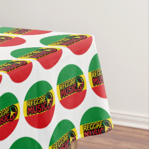 Reggae Music, Reggae Art mit Friedenssymbol Tischdecke