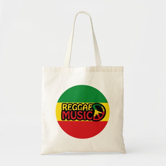 Reggae Music, Reggae Art mit Friedenssymbol Tragetasche (Vorne)