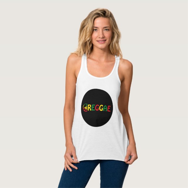 Reggae Music Tank Top (Vorderseite Vollansicht)