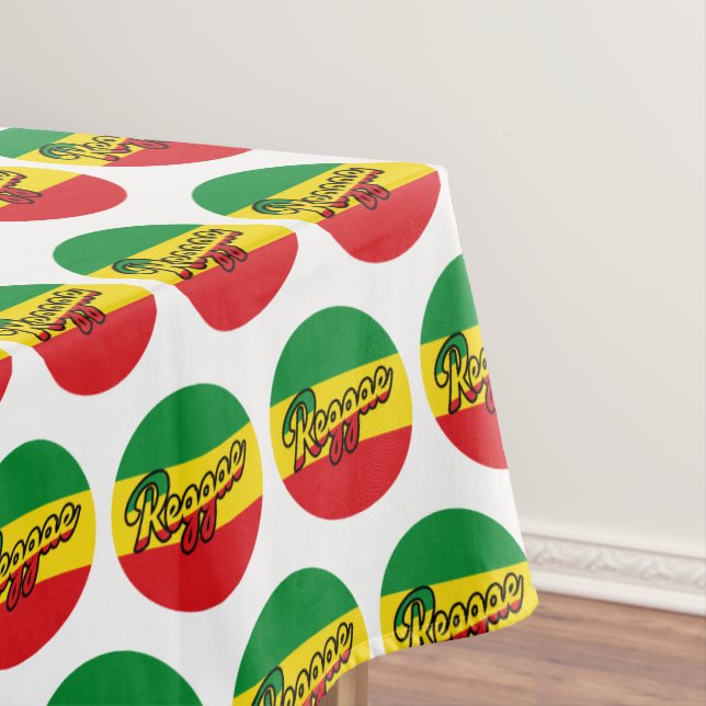 Reggae Music with reggae flag colors Tischdecke (Beispiel)