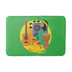 Reggae-Musik Badematte