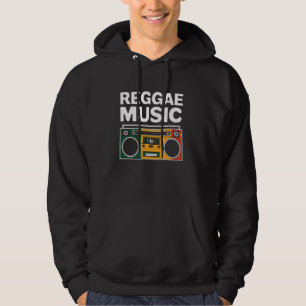 Reggae-Musik Boombox Retro Vintage Roots Rasta Gra Hoodie