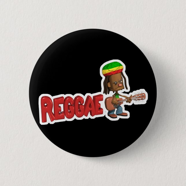 Reggae-Musik-Design Button (Vorderseite)