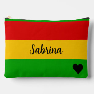 Reggae-Musik-Gestreifte Personalisierte Zubehörtasche