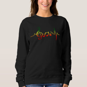 Reggae-Musik Herzschlag Jamaika Rasta Cool Rastafa Sweatshirt