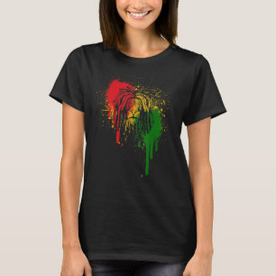 Reggae-Musik Löwe Rasta Jamaikanischer Rastafari T-Shirt