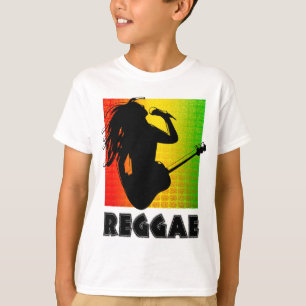 Reggae-Musik Rasta Rastaman, das Gitarre spielend T-Shirt