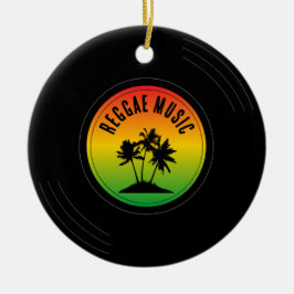 Reggae-Musik-Vinyl-Schallplatte Weihnachten Keramik Ornament